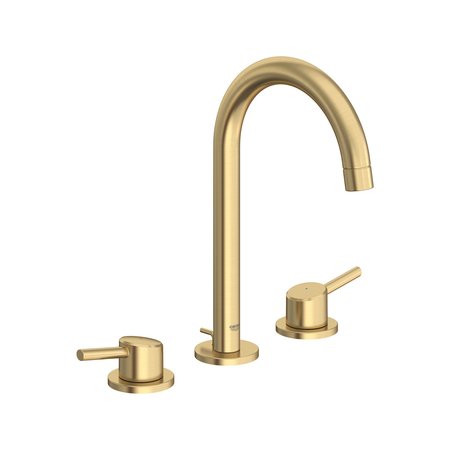 GROHE 8-in. Widespread 2-Handle L-Size Bathroom Faucet 1.2 Gpm, Gold 20217GNA
